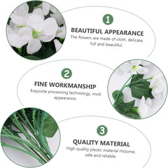 Luxshiny Artificial Violet Flowers Hanging Vine Petal Faux Fake Plants for Wedding Home Decor White Green Romantic Table Centerpiece and Craft Projects