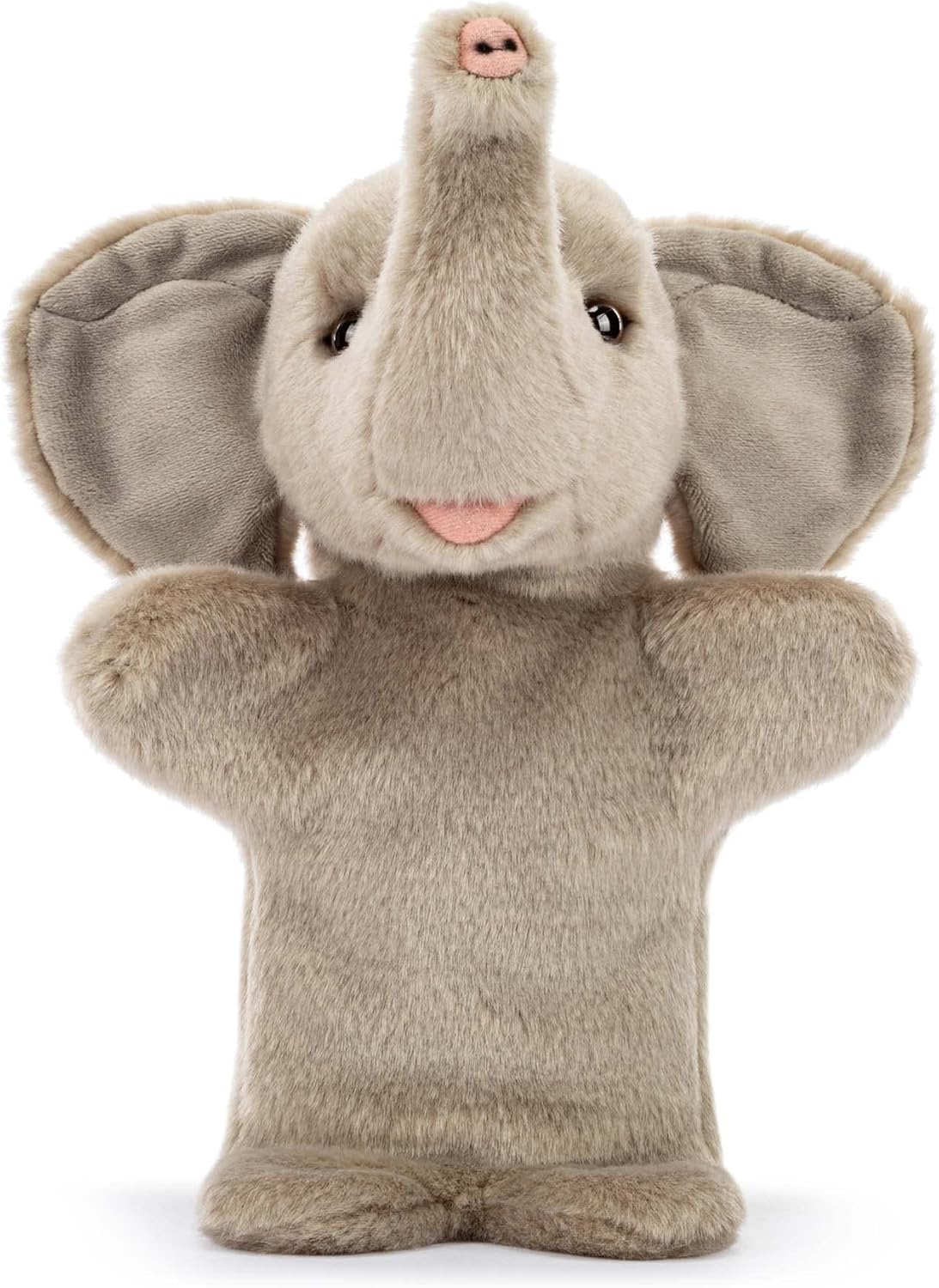 DEMDACO Animalcraft Grey 11 Inch Stuffed Plush Puppet Peanuts The Elephant