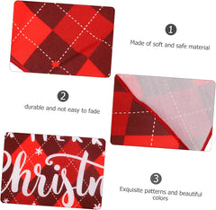 Didiseaon Soft Dog Scarf for Christmas Adorable Puppy Bandana Xmas Lattice Design Multi-use Pet Triangular Scarf for Parties Weddings and Holiday Celebrations