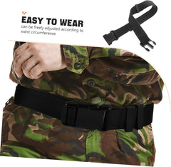 Men Adjustable Elastic Hiking Belt Nylon Webbing Non-metal Buckle for Outdoor Activities Comfortable and Adventure for Students and Adventurers