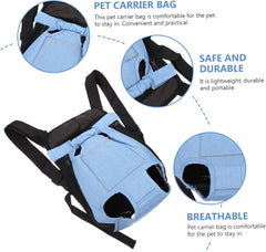 Pet Backpack Double Shoulder Bag for Dogs Cat Puppy Outdoor Carrying Bag Portable Pouch Breathable Design