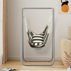 220Lbs Hammock Chair with Stand,Heavy-Duty Steel Hammock,Space Saving, Multi-Use Swing Chair for Outdoor Indoor(Without Pillow)