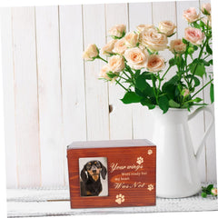 Pet Cremation Urn for Dogs and Cats Cinerary Casket Photo Frame Memorial Box for Pet Ashes Keepsake Lightweight and Easy to Display
