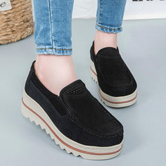 ZBYY Women's Loafers,Slip On Walking Shoes Fashion Sneakers Comfort Wedge Platform Loafers Casual Nurse Sneakers