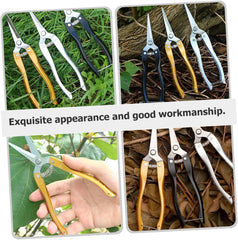 POPETPOP 2pcs Garden Pruning Shears Herb Scissors Flower Cutters Hand Tools for Gardening