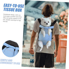 POPETPOP Portable Dog Backpack Breathable Mesh Small Dog Carrier for Outdoor Travel PET Pouch Adjustable and Lightweight Design