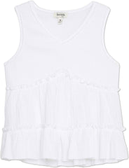 Speechless Girls' Sleeveless Waffle Knit V-Neck Top