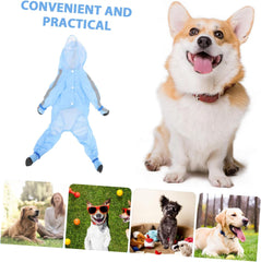 Garneck Dog Raincoat Hood Reflective Rain Poncho for for Easy Carrying for Rainy Days
