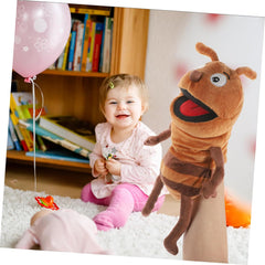 Cartoon Ant Hand Puppet Soft Plush Role Play for Interactive Storytelling Safe Material for Adults for Imaginative Play and Motor Skills Development