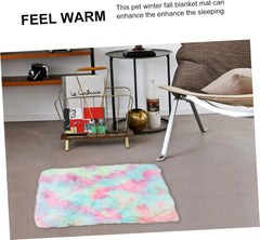 TOYANDONA Luxurious Faux Fur Pet Blanket Dog Bed for Crate Warm Plush Mat Pet Supplies