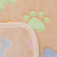 Pet Dog Bed Cover Warm Blanket Printed Fleece Blanket for Cats Dog Small Animal Cage Bedding Blanket Throw Cushion
