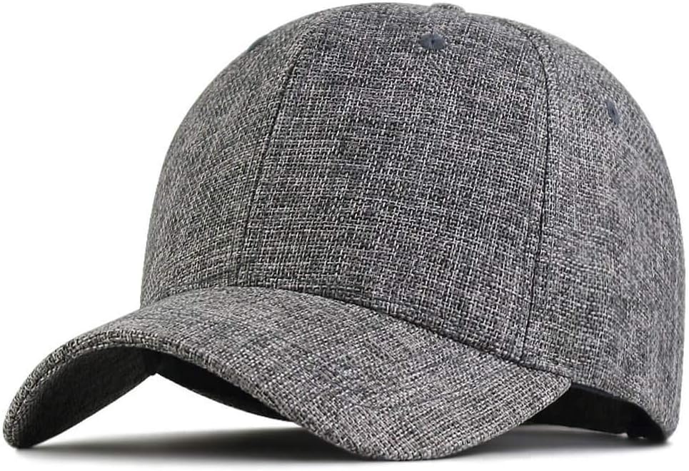 Oversize Breathable Linen Baseball Cap Men Women Plain L/XXL Big Size Hat