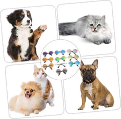 10pcs Funny Pet Sunglasses for Cats and Dogs Unique Costume Props for Pets Eye-catching Accessories for Summer Fun