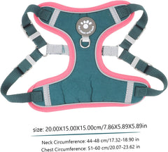 Reflective Dog Harness and Leash Pet Chest Strap for Medium to Large Dogs Comfortable Vest Design for Outdoor Training and Walks Easy to Wear Lightweight and Safe