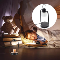 Vintage Candle Warmer Lamp with Brightness and Timer Electric Wax Melt Warmer for Jar Candles Safe Home Fragrance Sturdy Material Black Color