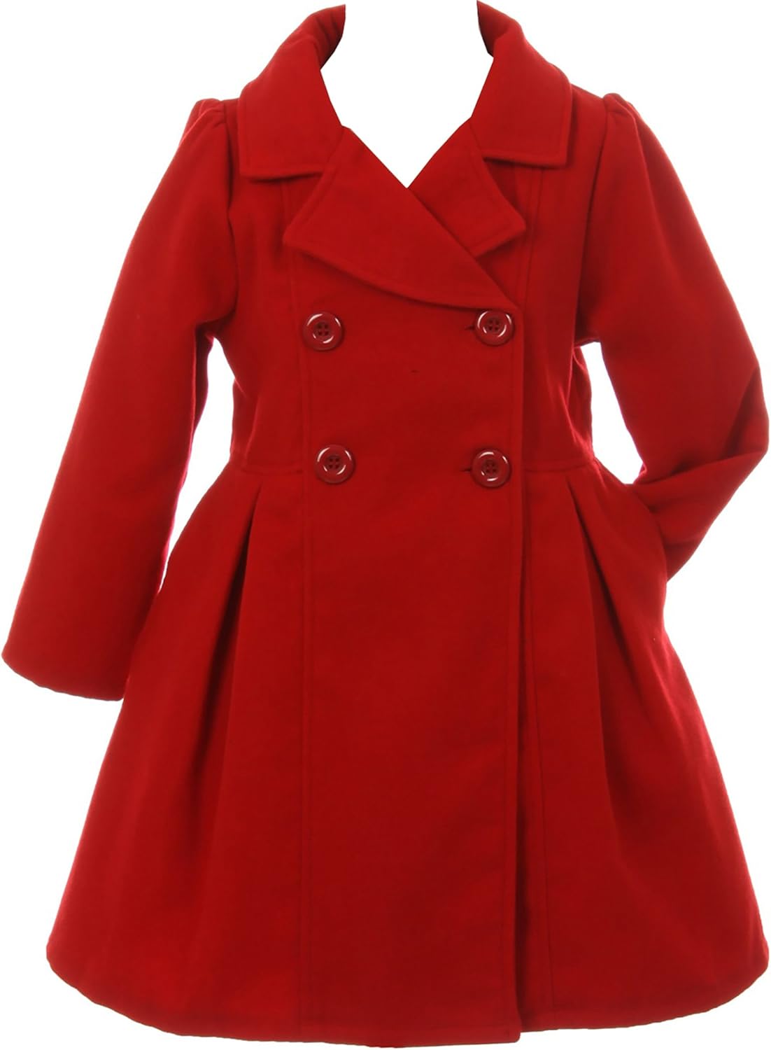 Dreamer P Big Girls Long Sleeve Collar Button Flower Girl Coat Jacket Cover Outerwear 2-16