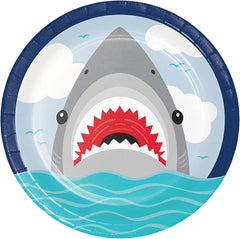 Shark Party Paper Plates, 8 ct