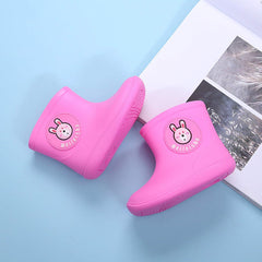 POLG Baby Rain Shoes for 2-7 Years Old, Kids Toddler Boys Girls Cartoon Animal Rubber Waterproof Rain Boots Galoshes