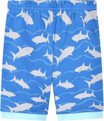 Joyond Boys Pure Cotton Summer Pjs for 2-14 Years, Kids Short Sleeve 4-Piece Pajamas Set Little Boys Sleepwear