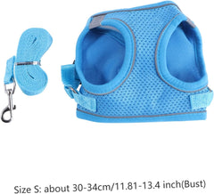 Vest Type Dog Harness Pet Harness Set Leash Reflective Mesh for Dogs to Comfortable Safe Training