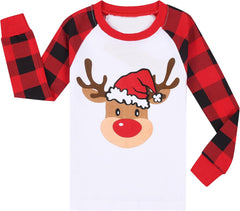 Benaive Boys Halloween Pajamas Kids Christmas Pajamas Novelty Holiday PJs 100% Cotton Sleepwear Size 2T-12 Years