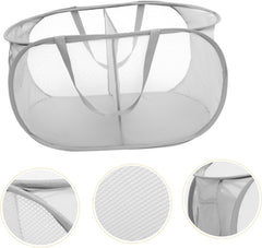 Collapsible Laundry Hamper with Handles Capacity Mesh Basket for Clothes Sundries Portable and Versatile Storage for Home Outdoor Use