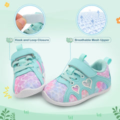 JIASUQI Toddler Shoes for Baby Girls Sneakers Barefoot Walking Shoes Running Tennis Shoes