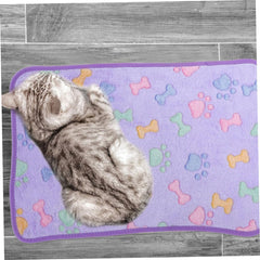balacoo 3pcs Lightweight Washable Fleece Dog Blanket for Small Dogs and Cats Stylish Pet Bed Puppy and Kitten