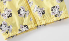 Meufam Toddler Boys Girl Cute Cartoon Plaid Print Zip Jacket Hooded Plush Fashion Lightweight Windbreaker Coats Outerwear