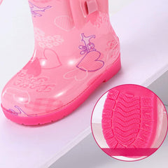 Toddler Cute Colorful Rain Boots Baby Rain Boots Short Cartoon Rain Boots For Toddler Easy On Lightweight Boot Girls