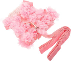 VICASKY Adjustable Breathable Flower Dog Harness with Back Chest Strap Lightweight Pet Traction Rope for Small to Medium Dogs Soft Sling Design Keeps Pets Cool and Comfortable Random Color