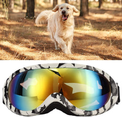 Dog Sunglasses Dog Goggles, Dust Winproof Pet Glasses for Dogs Eyes Wear for Medium or Large Dog (Zebra Frame)