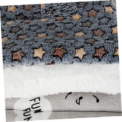 SUPVOX -Sided Flannel Pet Blanket for Dogs Thicken Cushion Star Pattern for Crate Bed Use