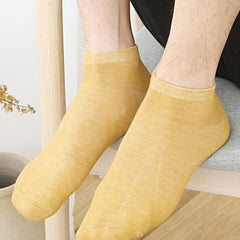 10 Pairs Mens Basic Solid Color Short Tube Boat Socks Low Cut Breathable Casual Ankle Socks Hosiery Streetwear
