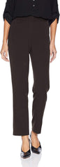 Rafaella Women's Curvy Gabardine Slim Leg Stretch Dress Pant, 30 Inch Inseam, Pull-on, with Pockets (Petite Size 4-14)