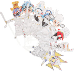 Housoutil 8Pcs DIY Chinese Shadow Puppet Making Kit for Cultural Traditional Art Experience Educational Tool for Classroom and Home Decor