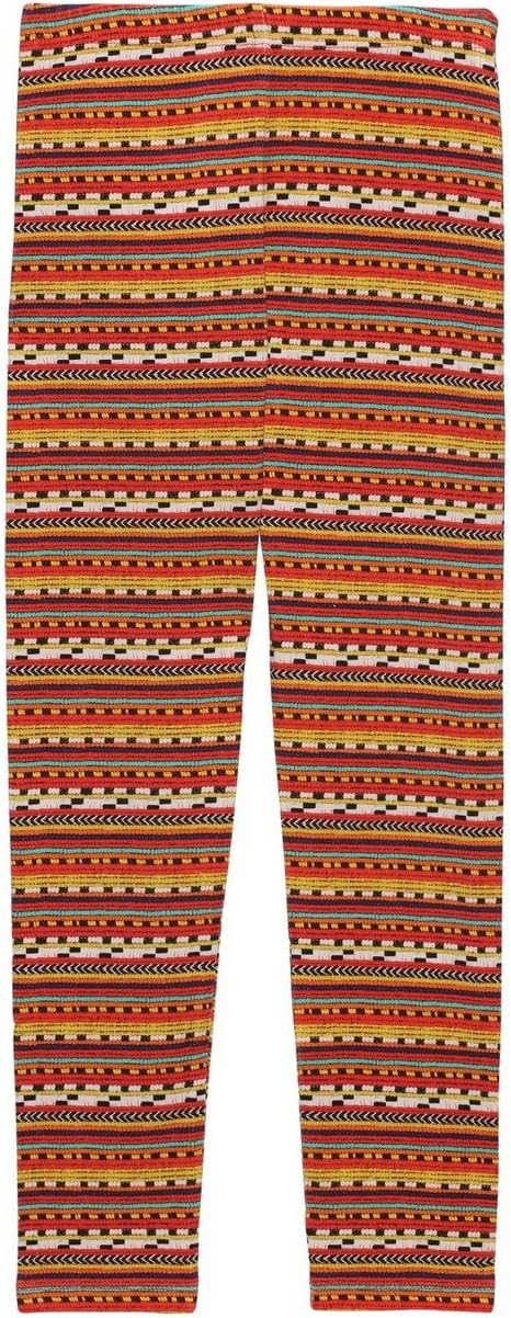 Girl's Sikou Striped Leggings (Big Kid) Dark Orange 14Y