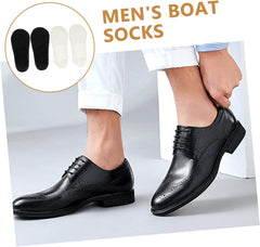 6 Pairs Men's Ice Silk Low Cut Socks Breathable Invisible Socks for Summer Non-Slip Moisture-Wicking Liner for Flats