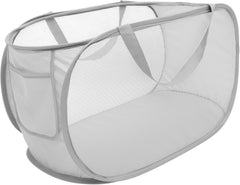 Mesh Laundry Basket Handles Foldable Storage Baskets for Home Decor Organizing