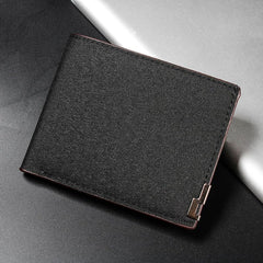 Black Minimalist Denim Wallet for Men, Stylish and Durable Wallet with Multiple Card Slots