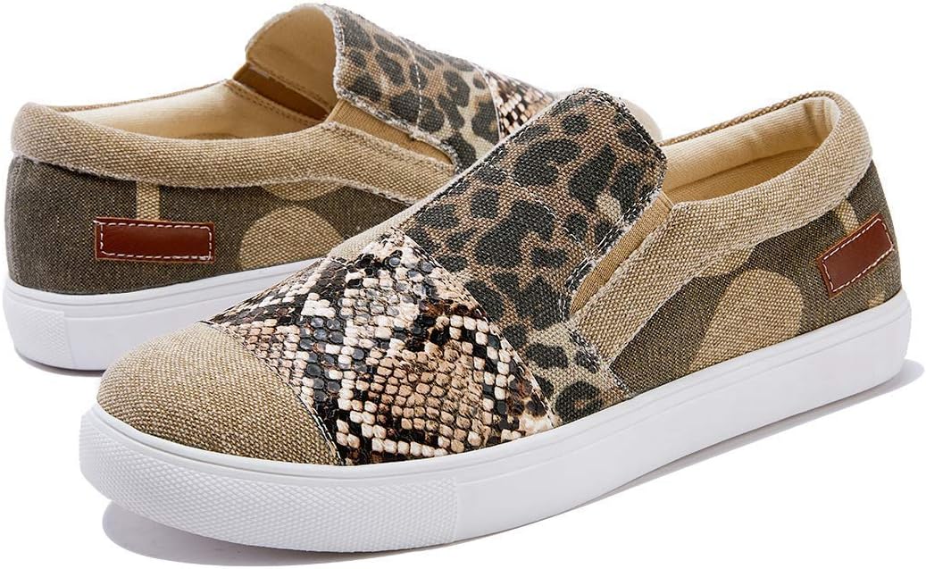 ZBYY Women's Canvas Slip On Sneakers Fashion Loafers Low Tops Flats Comfortable Walking Casual Shoes