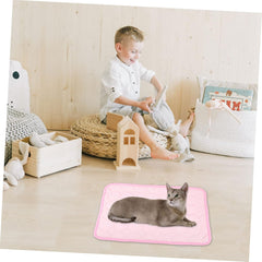 MERRYHAPY Pet Cooling Mat Ice Silk Pad for Dogs Cats Lightweight Self Cooling Bed Pad Summer Relief Mat for Sofa Floor Seat Outdoor Use Easy Wash