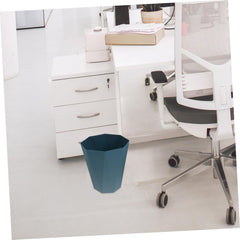 Sosoport 1Pc Creative Plastic Household Trash Can Grey Blue Open Trash Basket for Bathroom Bedroom Kitchen Reusable and Easy to Container