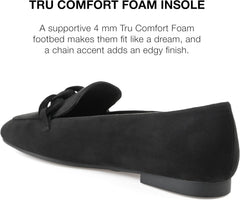 Journee Women's Comfort Foam Cordell Dress Flats Black, 7 Wide