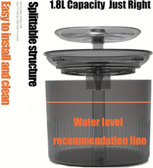 Cat Water Fountain Dog Water Dispenser Automatic Pet Fountain, Dogs Drinking Waterer Bowls Indoor Auto Watering Dish Animal Feeding & Drinking Quiet Waterfall with 1 Replacement Filter(61 oz/1.8 L)