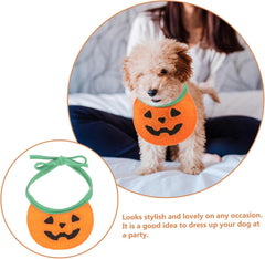 SUPVOX Dog Bandana for Cats and Dogs Washable Pumpkin Design for Birthday Parties Halloween and Festivals Comfortable Scarf for Pets