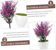 MAGICLULU 2pcs Faux Potted Plants Artificial Flower Bonsai Decoration Realistic Greenery for Home Decor Table Centerpiece Indoor Faux Plant Arrangement