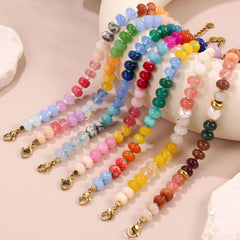 Colorful Gemstone Boho Bead Bracelet for Beach - Natural Stone Handmade Summer Jewelry Gifts for Women