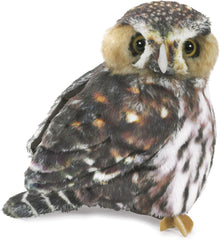 Folkmanis Pygmy Owl Hand Puppet, Brown, Black, White, Beige