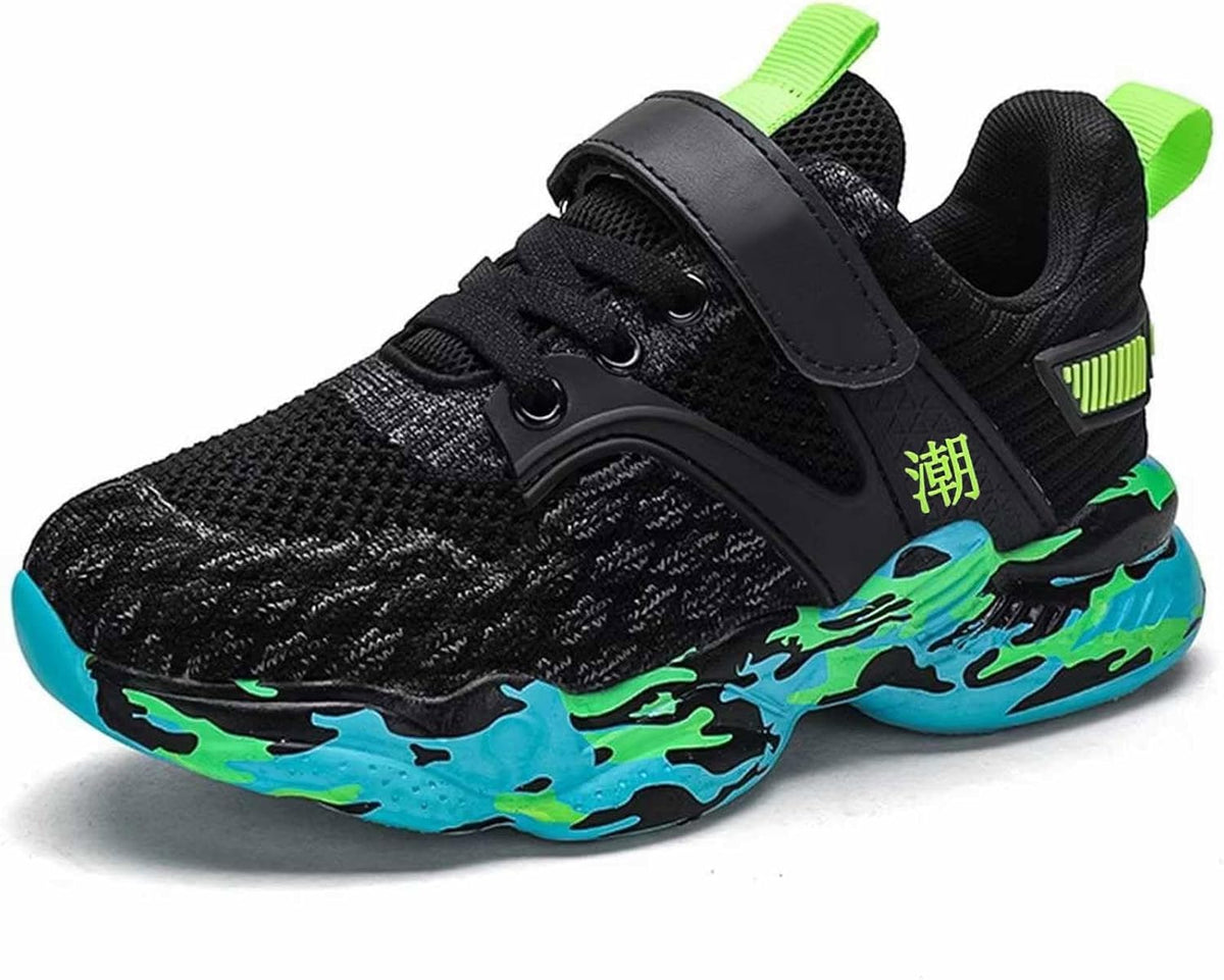 Kids Outdoor Sneakers Boys Non Slip Running Shoes Girls Walking Shoes Athletic Sports Tennis Shoes(Toddler/Big